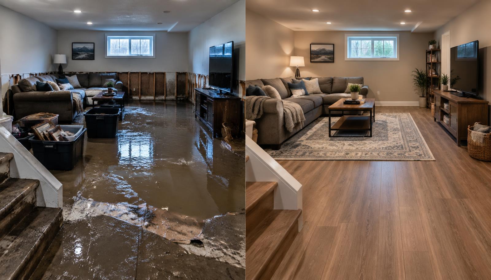 Warm restored family room
